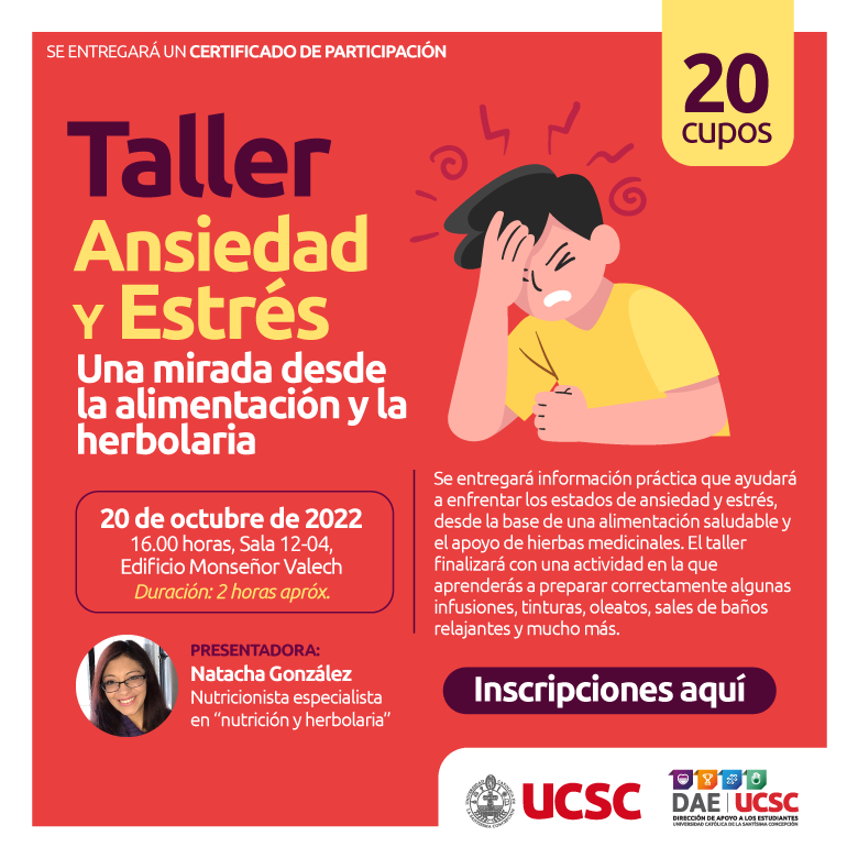 TALLER ANSIEDAD Y ESTRÉS Dirección de Apoyo a los Estudiantes