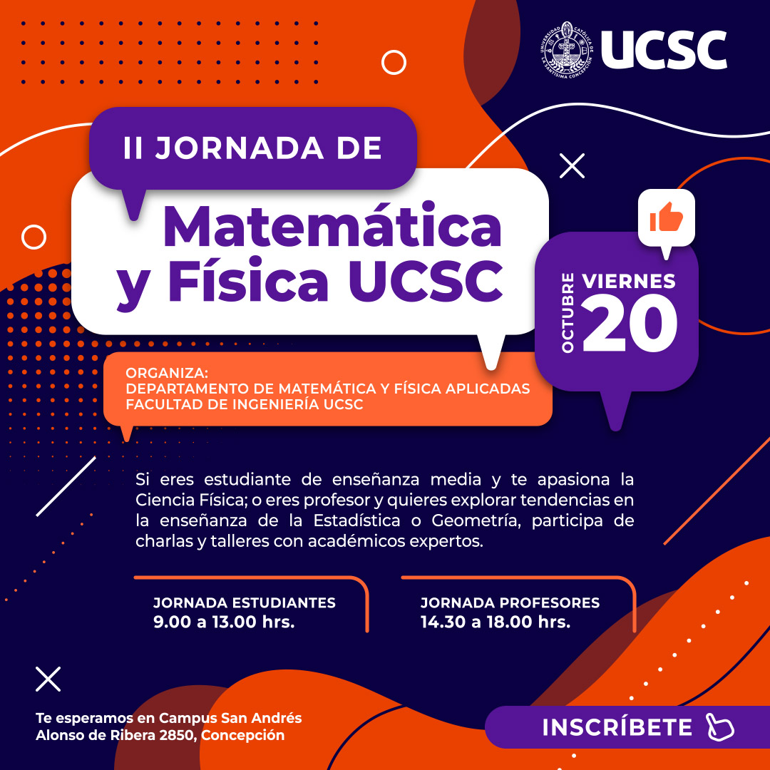 Ii Jornada De Matem Tica Y F Sica Ucsc Departamento De Matem Tica Y