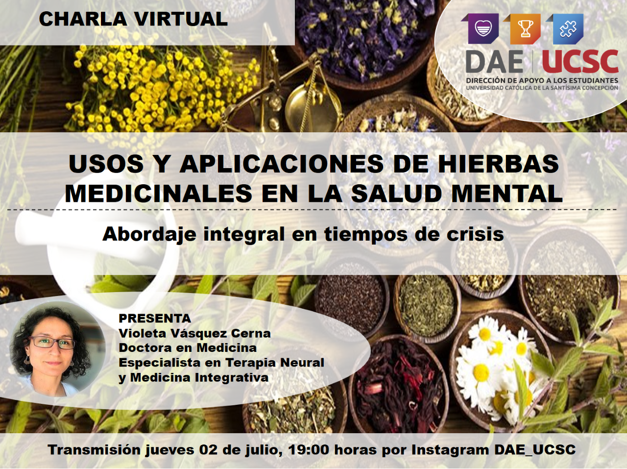 Charla Virtual Uso Y Aplicaciones De Hierbas Medicinales En La Salud Mental Dirección De 6206